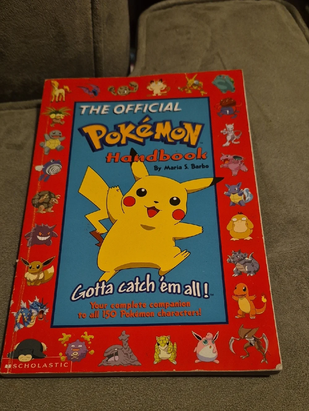 Scholastic Pokémon Handbook - Red & Blue Cover Featuring Pikachu